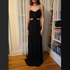 City Triangles Beaded Sequin Embellished Chiffon Prom Homecoming Dress Gown Sz 5
